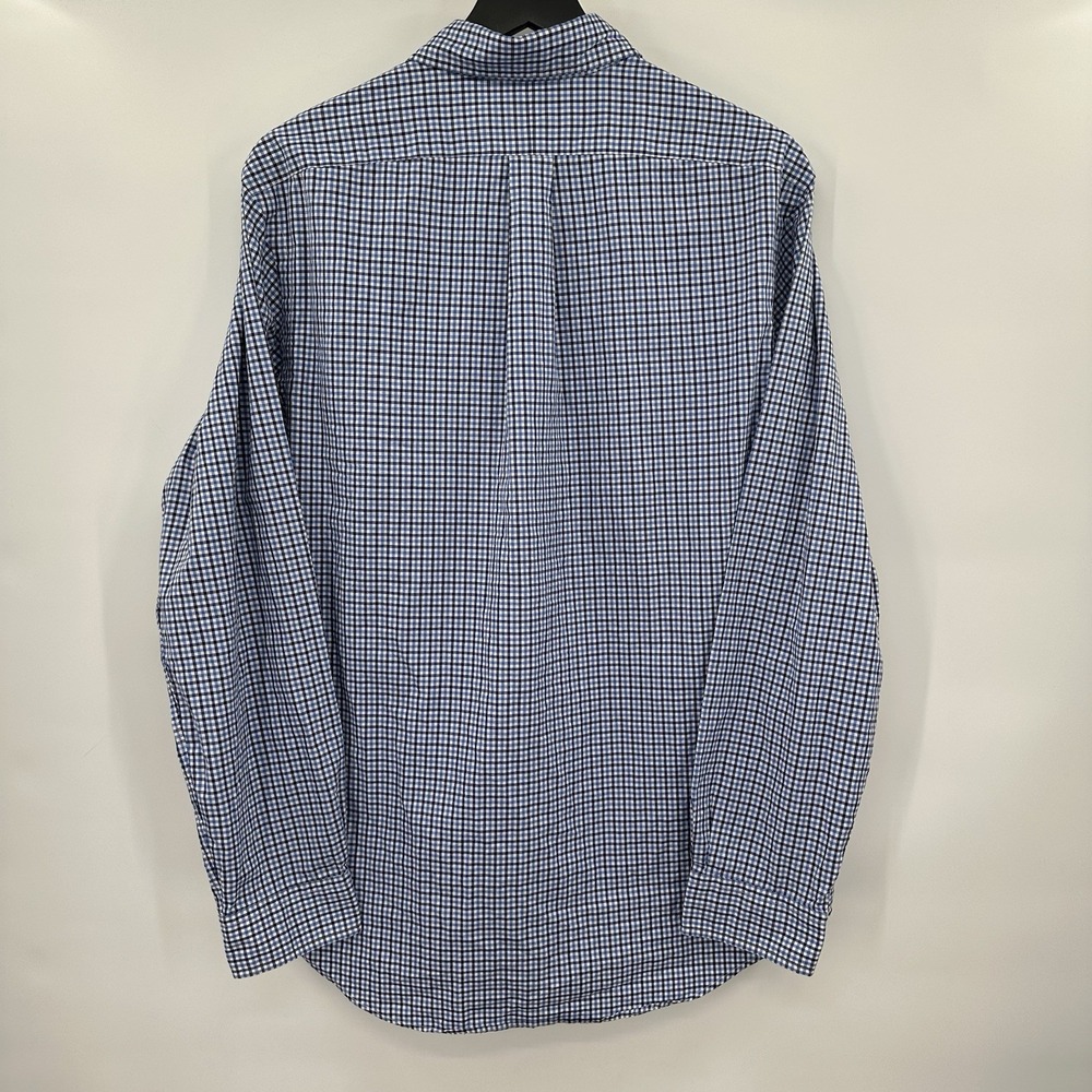 Ralph Lauren Men's Blue Large Check Button Down Shirt Casual Preppy - Picture 3 of 5